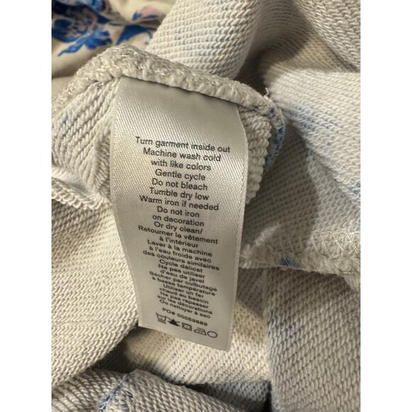 Rag & Bone Floral Hoodie Sweatshirt | Organic Cotton | Size S - Picture 5 of 6